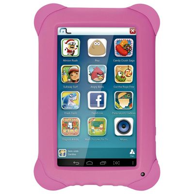 Tablet-Multilaser-Kid-Pad-Rosa-Tela-7-Quad-Core-Dual-Camera-Wi-Fi-8GB-NB195 Tablet-Multilaser-Kid-Pad-Rosa-Tela-7-Quad-Core-Dual-Camera-Wi-Fi-8GB-NB195