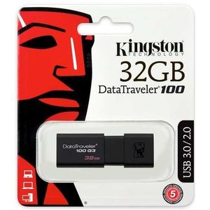 Pen-Drive-USB-3-0-Data-Traveler-100-Preto-32GB-Kingston-DT100G3-32GB