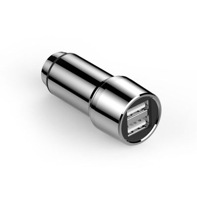 Carregador-Veicular-Universal-Dupla-Saida-USB-3-4A-Aco-Inoxidavel-Geonav-CH34SS Carregador-Veicular-Universal-Dupla-Saida-USB-3-4A-Aco-Inoxidavel-Geonav-CH34SS