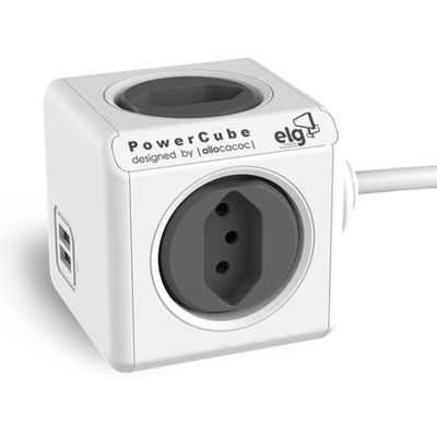 Filtro-Tomadas-PowerCube-4-Tomadas-e-2-USB---Cabo-1.5-MT-Elg
