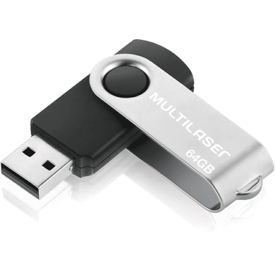 Pen-Drive-Twist-64GB-Preto-Multilaser Pen-Drive-Twist-64GB-Preto-Multilaser