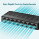 Switch-Gigabit-10-100-1000-com-8-portas-TL-LS1008G---Tp-Link