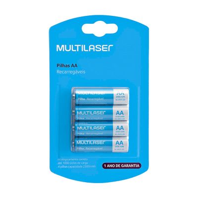 Pack-c--4-Pilhas-AA-Recarregaveis-2500mAh-Multilaser-CB052---Multilaser Pack-c--4-Pilhas-AA-Recarregaveis-2500mAh-Multilaser-CB052---Multilaser