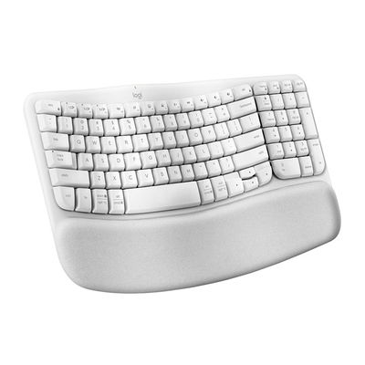 Teclado-Sem-Fio-Logitech-Wave-Keys-Bluetooth-Layout-US-Com-Design-Ondulado-e-Ergonomico-Branco Teclado-Sem-Fio-Logitech-Wave-Keys-Bluetooth-Layout-US-Com-Design-Ondulado-e-Ergonomico-Branco